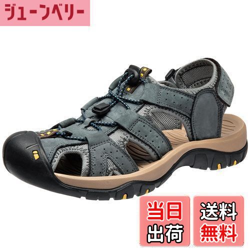 【送料無料】[STRDEOUT] サンダル メンズ スポーツ 夏用 本革 さんだる アウトドア ストラップ ウォー..