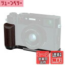 SIUTATDSH カメラグリップ 適用 Fuji 富士 X100VI X100 M6 専用 L型クイックリリースプレート、グリップ 木製ハンドル、電池交換でき、三脚設置でき、Arca Swiss規格 (BK)