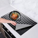 KR KITCHENRAKU ihマット ihクッキングヒーターマット 滑り止め ストーブ傷防止保護 焼け焦げ防止 電磁調理器用 シリコンマット 断熱パッド 水洗い可 汚れ防止 (61*53cm, タイプ1)