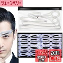 HOREJIA 眉毛 テンプレート【12種類】 メンズ 眉毛カッター 眉テンプレート まゆげ 眉毛そり 初心者用 (男性用、ホワイト)