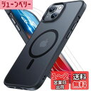 Miracase iPhone15 ケース【Magsafe対応・米軍規格】iphone 15 ケース 6.1インチ【強化フィルム2枚付き】耐衝撃、黄ばみ防止iphone15ケース、傷防止、薄くて肌に優しいデザイン、金属ボタン、マット、フロスト、半透明、黒