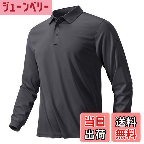 【送料無料】[KEFITEVD] ゴルフ ポロシャツ 長袖 メンズ 吸汗速乾 ワークシャツ ストレッチ ビジネス ..