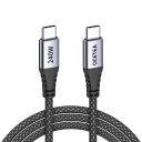 Ocetea 240W USB C ケーブル PD3.1 超急速充電 USB-C ケーブル 高耐久ナイロン タイプc ケーブル iPhone 16/15 Pro Max Plus、 MacBook Pro、iPad Pro、Samsung Galaxy S24, Pixel 等USB-C機種対応(1M)(2)