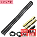 HTharros ショートアンテナ 車用 汎用 AM FM ヘリカル アンテナ 高感度 カーボンファイバー BWM ミニ トヨタ ホンダ 対応 12cm
