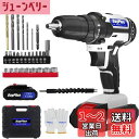 DayPlus 電動ドライバー 電動ドリル 21V 最大45N・m 25+1段階トルク調節 充電式ドライバー 軽量 スピード調節機能 正逆転切替 LEDライト付...