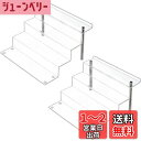 AMEITECH フィギュアスタンド ディスプレイ 4段 ひな壇 アクリル アクリルスタンド アクリルステージ 台座 棚 スタンド ミニ 階段台座アクリル ひな壇 プラモデル 飾り用 展示用 防汚れ (30cm×28cm×21.7cm 2点セット 透明4段)