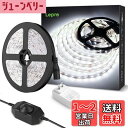 Lepro LEDテープライト ストリップライト 昼光色 6000k 無段階調光 ledテープ 5m 薄型 切断可能 取付簡単 SMD2835 300LED高輝...