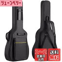 CAHAYA 【9mmスポンジ】 ギターケース アコースティックギター ギグバッグ 軽量 ソフト ケース フォークギターバッグ 大容量ポケット付き 頑丈 耐久 全体 改善 リュック型 肩掛け 手提げ (黄色いストライプ付き) CY0152