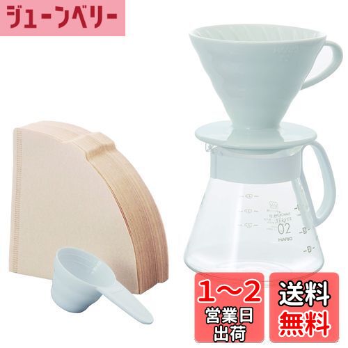 HARIO(ϥꥪ) V60ߥåɥåѡ02å 1-4 ۥ磻  XVDD-3012W