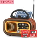 Gemean 携帯ラジオ FM/AM 短波ラジオ bluetooth ワイドFM対応 高感度 ラジオ USB/SDカード対応 MP3プレーヤー 大音量 単1形電池/太陽光/USB充電 対応 レトロラジオ