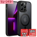 JEDirect iPhone 13 Pro 6.1インチ用 マグネット ケース MagSafeに対応 半透明のマット背面 カメラレンズ 完全保護 薄型 耐衝撃 カバー (ブラック)