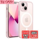 JEDirect iPhone 13 mini 5.4インチ用 マグネット ケース MagSafeに対応 半透明のマット背面 薄型 耐衝撃 カバー (ピンク)