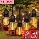 LEDストリングライト 防雨タイプ 9M LED電球 暖かい光PC素材 室内/屋外照明 クリスマス 結婚式 庭園 テラス カフェ 装飾(10個LED電球)