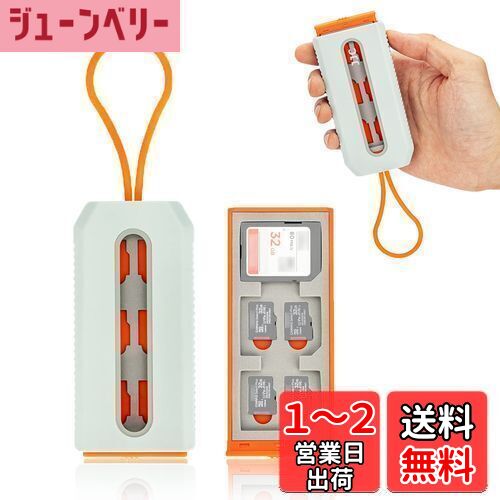 商品情報商品の説明主な仕様 【容量】SD / SDHC / SDXC カード * 6枚 + MSD / Micro SD / TFカード * 12枚。br【柔らかいスポンジクッション】絶妙でスタイリッシュな外観、中にはスポンジカードパッドがあり、くり抜きのカッティングが絶妙、メモリカードを完全に保護します。br【開閉が便利】ロックスイッチをロック解除マークの方に押し、収納ケース自動的に開けることができます。カードケースを逆に押して閉めます。br【高い安全性】特製のカードケースは両側のデザインで、カードを固定して落ちることを防止できます。br【便利】カード収納ケースが軽いし、シリコン紐付き、持ち歩って便利で、ポケットや、バッグに入れることも可能です。