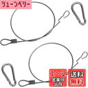ワイヤーロープ (2本セット/カラビナ付き/ステンレスワイヤ) セキュリティワイヤー ステンレス鋼製 調節可能なステンレスワイヤー セキュリティ ワイヤー 固定...