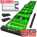SAPLIZE セープライズゴルフパター練習用マット 軌跡が見えるマット ミディアムとスローのスピードで練習できる アラインメントミラー・スロープ・ターゲットカ...