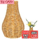 GANAZONO 復古風 藤風花瓶 シンプルデザイン プラスチック製 インテリア装飾用 おしゃれな花器 バルコニーやオフィスに
