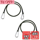 DFsucces ゴムバンド フック付き カラビナ 荷物固定 バンジーコード 自由調整 60cm 超強力 両端フック付き 弾性ロープ 自転車ラック用 バイク用 荷台用 キャンプ用 (2本セット)