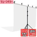 YAYOYA 背景スタンド T字型 2m x 2m + 白布 背景布 白 1.8m x 2.8m すぐ使えるフルセット 撮影スタンド 高さ85-195cm調整 ...