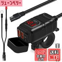 バイクUSB電源 バイク用 USB 防水 急速充電 【2USBポート出力 電源スイッチ 電圧計】SAE ニューズ 多重保護 DC12V-24V バイク 大型バイク 車に offeree スマホ タブレット ナビ対応 電源アダプター レッド 日本語取扱説明書(レッド)
