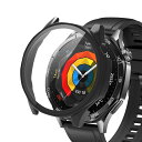 YealRed For Huawei Watch GT 5 46mm専用 ケース 軽量 PC+強化ガラス ファーウェイ用 Watch GT 5 46mm 保護カバー 9H硬度 取り付け簡単 一体型 全面保護 キズ防止 耐衝撃 HD高透過率 指紋防止 反射低減 For Huawei Watch GT 5 46mm用 保護ケース(ブラック)