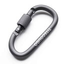 TITECOUGO アウトドア カラビナ おしゃれ 登山 小型 アルミ Dフック 頑丈 ネジロック バンジーコード ブランコ hammocks ハンモックテント ?キャンプ 用品 キーホルダー 釣り ハイキング ペット karabina グレー 4個