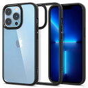 Spigen iPhone13Proケース クリア 衝撃吸収 米軍MIL規格取得 透明 TPU バンパーケース 2重構造 耐衝撃 すり傷防止 黄変抑制 ワイヤレス充電対応 ウルトラ・ハイブリッド ACS03262 (マット・ブラック)