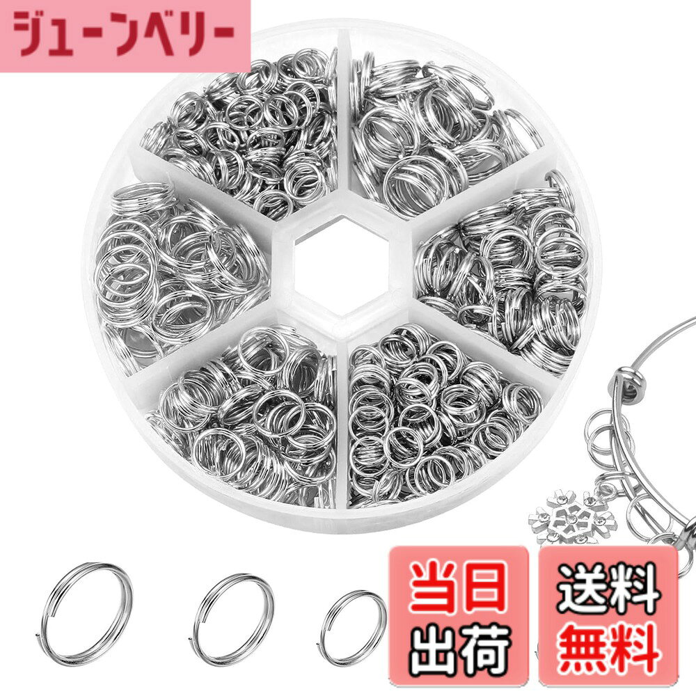 【送料無料】ダブルリング 丸カン キーホルダー 2仕様 二重丸カン 鉄製 DIYクラフトパーツ ハンドメイドアクセサリー用 頑丈金具 ネックレス ブレスレット製作 ピアスパーツ チェーン連結用 ジュエリー制作 手芸材料 カスタムジュエリー 色：鉄色ホワイトK