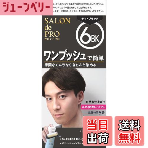 【送料無料】サロンドプロ ワンプッシュメンズカラー 色：6BK ライトブラック