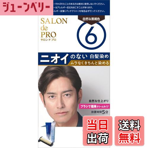 【送料無料】サロンドプロ無香料ヘアカラーメンズスピーディ（白髪用） 色：6 自然な黒褐色