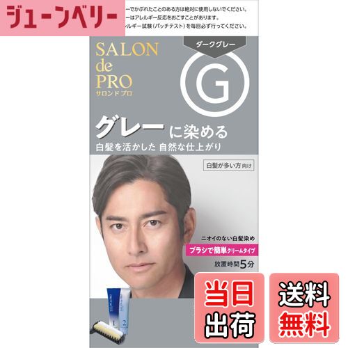 【送料無料】サロンドプロ無香料ヘアカラーメンズスピーディ（白髪用） 色：G ダークグレー