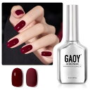 【送料無料】GAOY ジェルネイル カラージェル 単色 UV・LED対応 ポリッシュタイプ セルフネイル 初心者&プロ適用 色:ダークレッド
