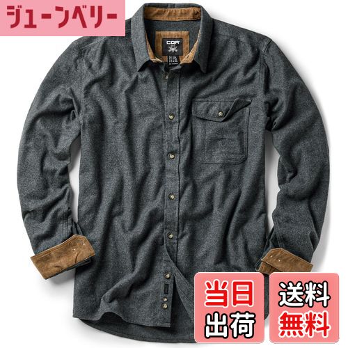 【送料無料】[CQR] シャツ 長袖 メンズ レギュラーフィット [保温・厚手・耐久性] 春 秋 フランネル チ..