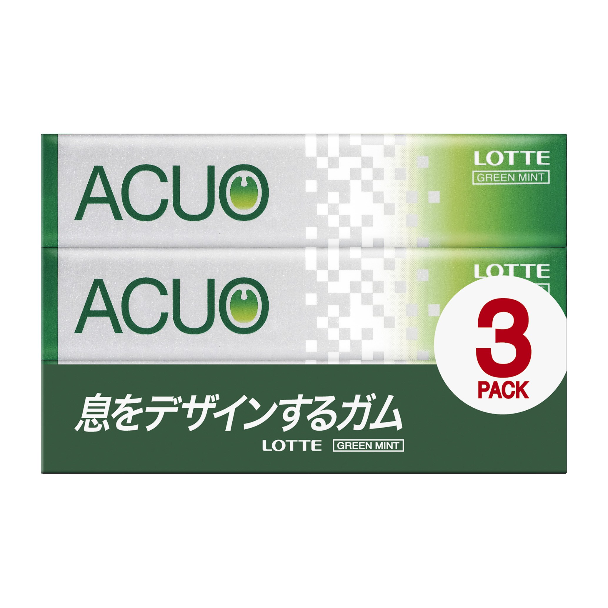 【送料無料】ロッテ ACUO グリーンミント 3パックx10個