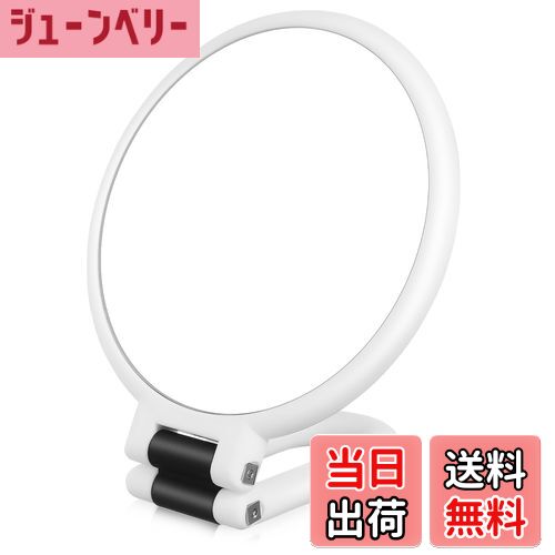 【送料無料】BESTOYARD 手鏡 拡大鏡 10倍 等倍鏡 両面ミラー 卓上 ハンドミラー 壁掛け 3way 鏡 大きめ 鏡 拡大鏡 ハンドル付き両面鏡 卓上手鏡 スタンドミラー 折り畳み式化粧鏡 円形