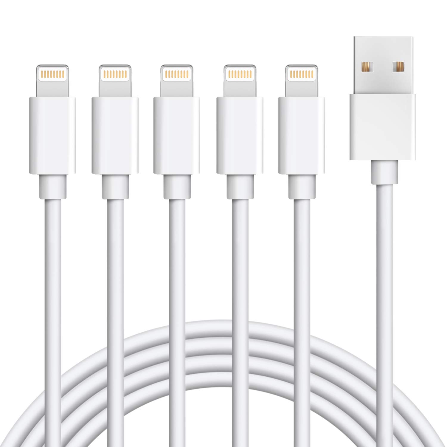 【送料無料】【1.8Mx5本】iPhone 充電ケーブル ライトニングケーブル アイフォン USB 充電コード Lightning ケーブル 急速充電 USB同期 高速データ転送 高耐久 断線防止 iPhone iPad iPod AirPods 多種対応