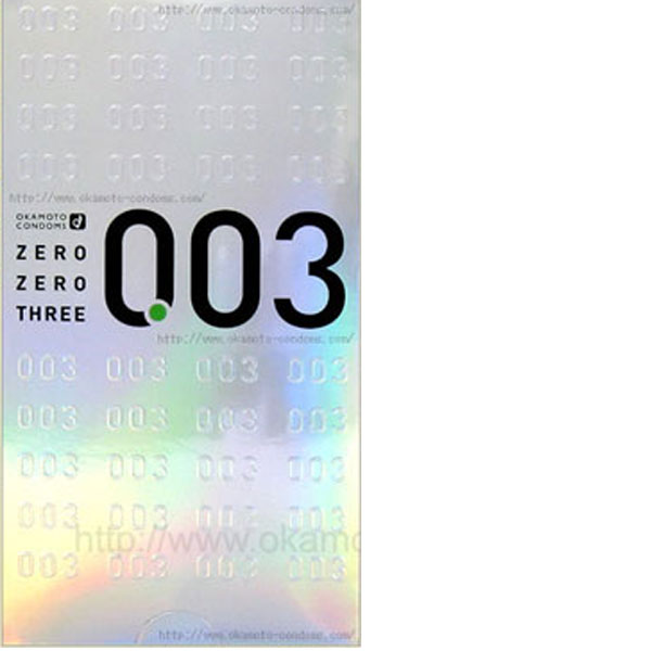 コンドーム オカモト 1箱コンドーム003（銀箱）オカモトゼロゼロスリーの代表 0.03 【RCP】メール便【コンドーム 避妊具 アサヒショッ..