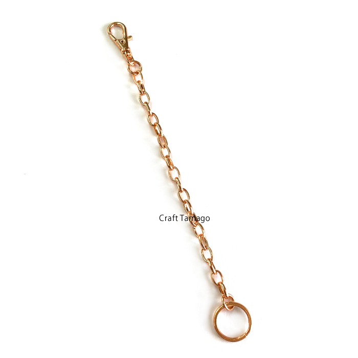 【1本】バッグチャーム チェーン パーツ M KC金 約13cm ナスカン付き アクセサリー...