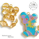 【10個】 レジン枠 空枠 ツギハギだらけのネズミのぬいぐるみ Craft Tamagoオリジナル セッティング フレーム ねずみ マウス 干支 ダーク 包帯 怪我 病み 闇 ハロウィン ゴールド 資材 アクセサリーパーツ 手作り 材料 ハンドメイド 卸 手芸 キッズ