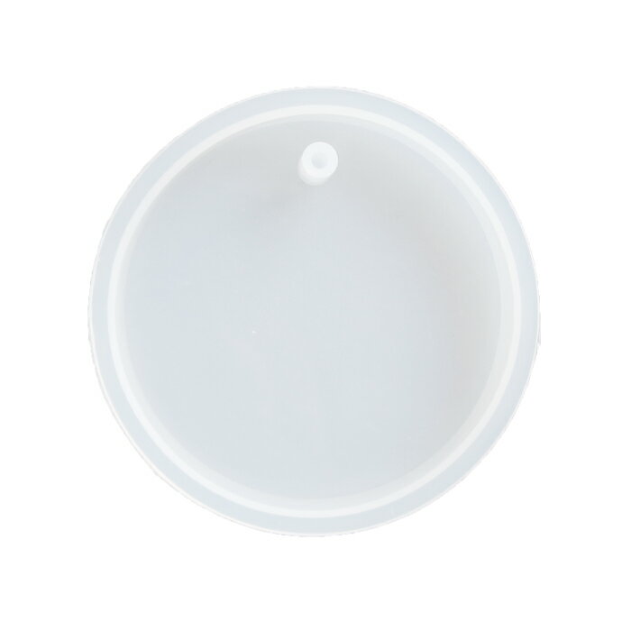 アロマワックスバー用シリコン型 丸型 ラウンド タグ プレート 通し穴付 1個 モールド レジン アロマストーン 石鹸 キャンドル サシェ シンプル 壁飾り インテリア 資材 アクセサリーパーツ 手作り 材料 ハンドメイド 卸 手芸