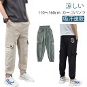 ロングパンツ キッズ カーゴパンツ 涼しい 接触冷感 長ズボン ズボン パンツ ストレッチ サルエルパンツ 男の子 夏用 虫刺され防止 虫よけ 子供服 女の子 薄手 ジュニア用 子供 こども 子供服 ウエストゴム ボトムス カジュアル 通園 通学 吸汗速乾 春 秋 夏
