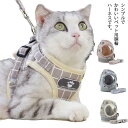 猫 猫用 ハーネス ねこ ハーネス リードセット ネコ ペット ベスト 犬 ハーネス かわいい 抜けない ダブル 簡単装着 調節可能 散歩 胴輪 お出かけ キャ...