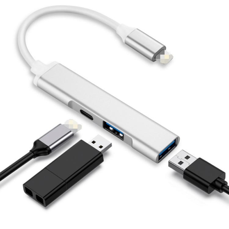 送料無料 Lightning to カメラアダプター usbハブ OTG搭載OTGデュアル ケーブル ダ...