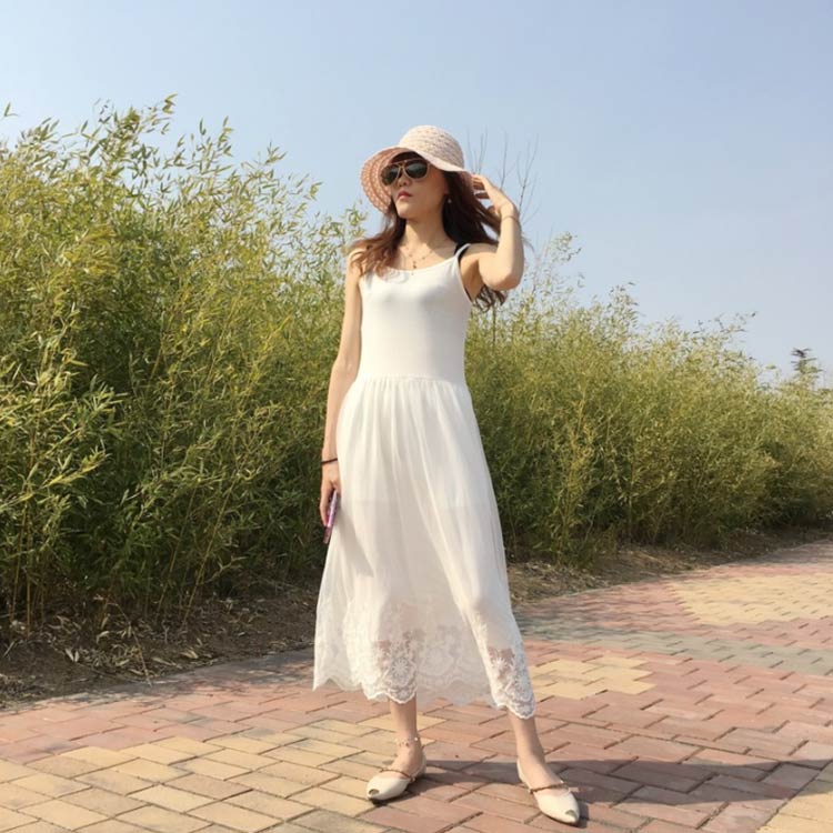 レディース キャミソール ロングワンピース 送料無料 部屋着 タンクトップ 春 ワンピース インナー 秋 刺繍 20代 冬 チュール レース ワンピース キャミソールワンピ キャミワンピ ロングペチワンピース 可愛い ロングワンピース 30代 40代 夏