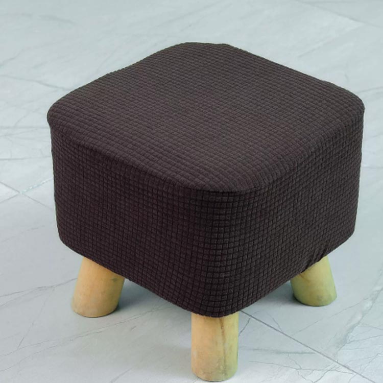 オットマンカバー 足置きカバー 伸縮 スツールカバー フット 正方形 足置き台 フィット ストレッチ チェアカバー スリップカバー ペダル保護カバー 全面保護 フリースソファカバー 汚れ防止 傷防止 伸縮性 取り付けやすい 耐久性 柔らかい 洗える ギフト S [2]