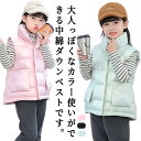 キッズ 無地 子供服 スタンドカラー アウター 中綿ベスト ファイバーダウン ジュニア 暖かい 軽量 防寒 ライトダウン ダウンジャケット 男の子 女の子 秋冬 中綿 インナーダウン キッズ カジュアル 秋 冬 ダウンベスト