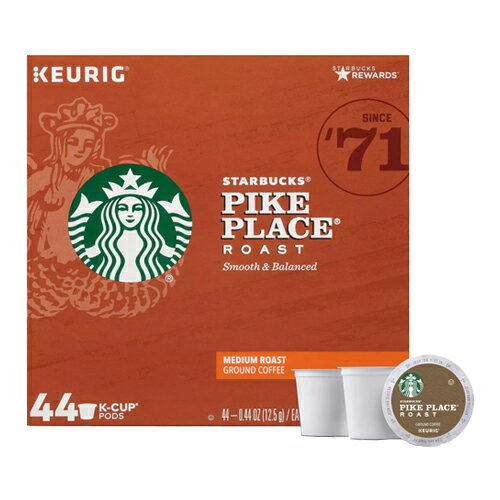  キューリグ K-CUP(Kカップ) スターバックス パイクプレイス ミディアムロースト コーヒー 44個入 Starbucks アメリカ