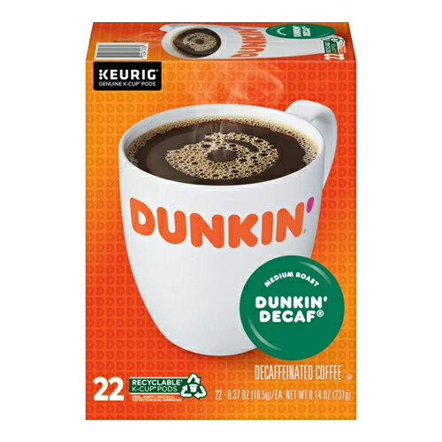 【送料無料】 キューリグ K-CUP(Kカップ) ダンキンドーナッツ ディカフェ ミディアムロースト コーヒー 22個入 Dunkin Donuts アメリカ