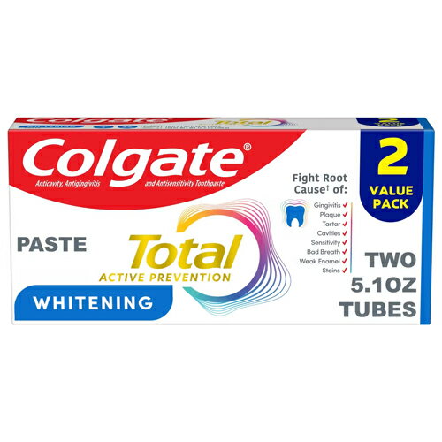 樂天商城 - 【送料無料】コルゲート Colgate トータル アクティブプリベンション ホワイトニング 歯磨き粉 ミント 144g x 2本セット【大容量】 Colgate Total Active Prevention Whitening Toothpaste Mint