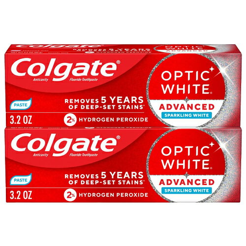 Rakuten - 【送料無料】コルゲート Colgate オプティックホワイト スパークリングホワイト 歯磨き粉 90g x 2個セット【ツインパック】 Optic White Whitening Toothpaste Sparkling White アメリカ 海外